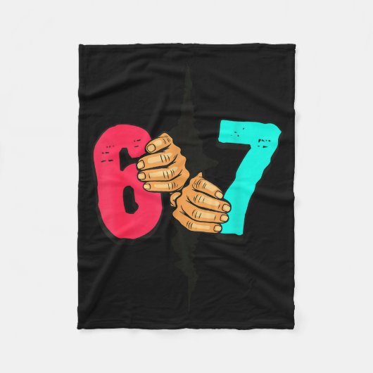 Couverture Polaire 67 Meme Funny Six Seven Gen Alpha Slang Xmas 6 7 H (Devant)