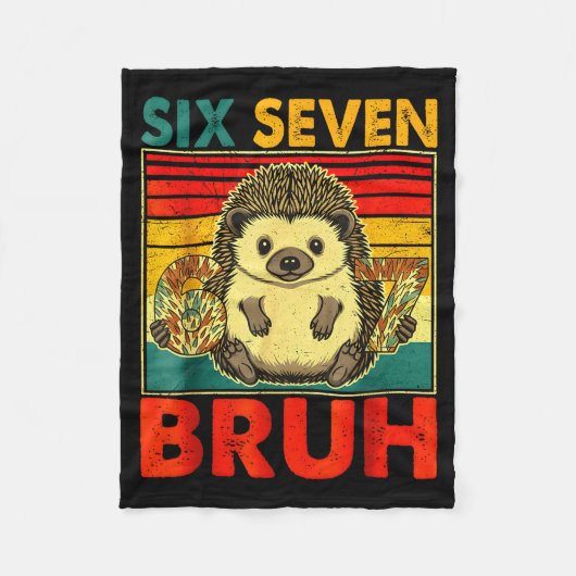Couverture Polaire 67 Meme Hedgehog Funny Six Seven Bruh Hedgehog For (Devant)