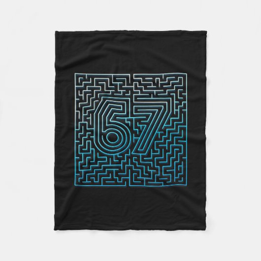 Couverture Polaire 67 Meme Labyrinthe Caché Gen Z Alpha 6 7 (Devant)