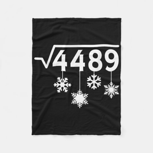 Couverture Polaire 67 Mème Prof de maths Noël Flocons Carré R (Devant)