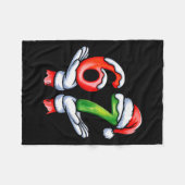 Couverture Polaire 67 Meme Santa Claus Hand Funny Six Seven Christmas (Devant (Horizontal))