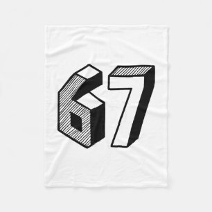 Couverture Polaire 67 Meme Six Seven 6-7 Blague drôle d'Internet Vira