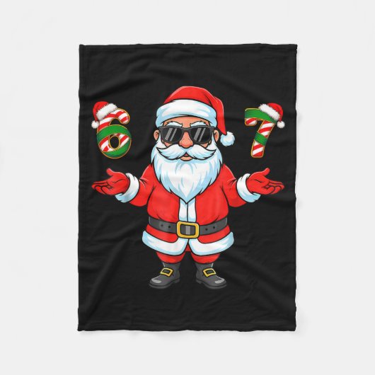 Couverture Polaire 67 Meme Six Seven 6 7 Funny Santa Matching Xmas 67 (Devant)