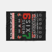 Couverture Polaire 67 Meme Six Seven Christmas Ugly Sweater For Kids  (Devant (Horizontal))