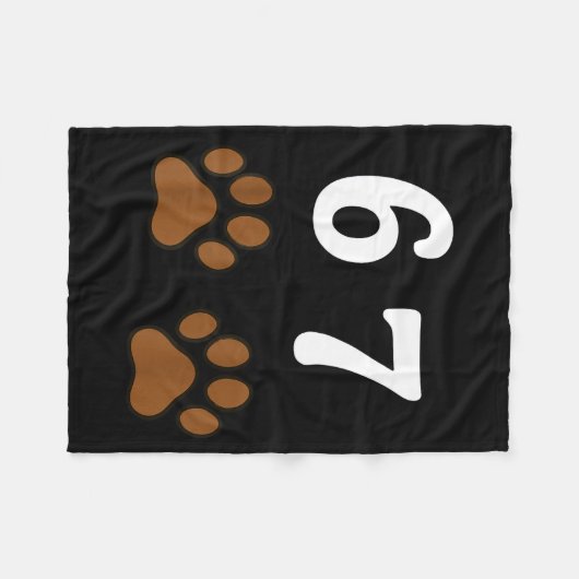 Couverture Polaire 67 Meme Six Seven Funny Dog Paw  (Devant (Horizontal))