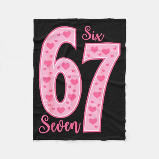 Couverture Polaire 67 Meme Six Seven Saint-Valentin (Devant)