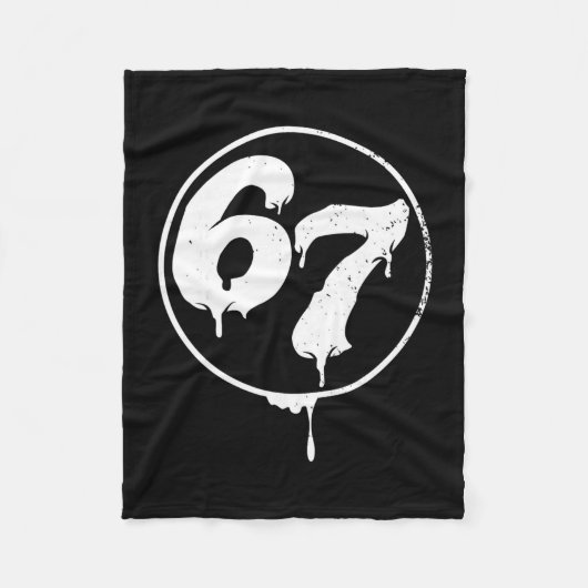 Couverture Polaire 67 Meme Six Seven Urne Style Graffiti (Devant)