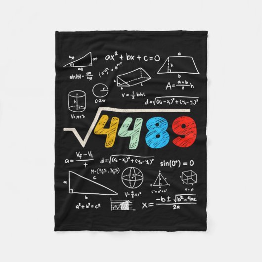 Couverture Polaire 67 Meme Square Root 4489 Do The Math Funny Birthda (Devant)
