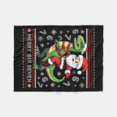 Couverture Polaire 67 Merry Six Seven Santa T Rex Funny Ugly Christma (Devant (Horizontal))