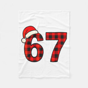 Couverture Polaire 67 Noël Drôle Six Sept Mème Plaid Brainrot