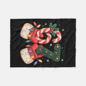 Couverture Polaire 67 Noël Memes Pyjama Fête Génération Alpha Argot (Devant (Horizontal))