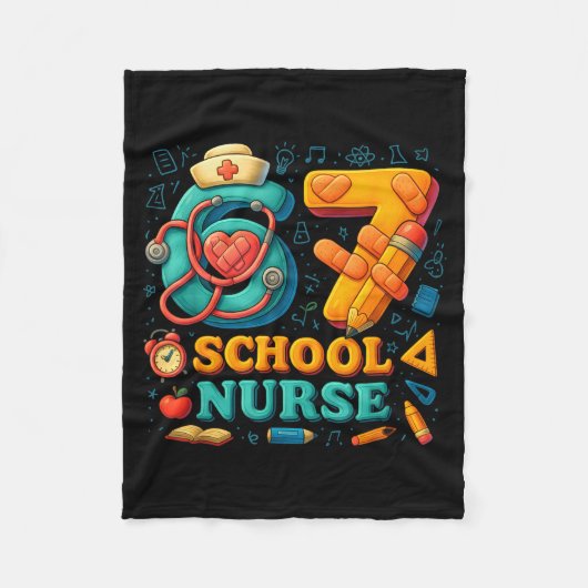 Couverture Polaire 67 Nurse Days Funny Medical Back To School (Devant)