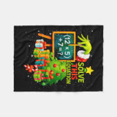 Couverture Polaire 67 Professeur Vert Noël Six Sept Mème Brainrot (Devant (Horizontal))