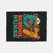 Couverture Polaire 67 School Nurse Days Pencil Heart Funny Medical  (Devant (Horizontal))