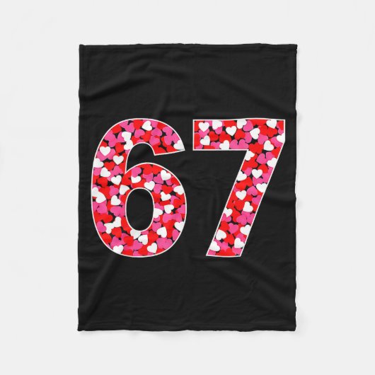 Couverture Polaire 67 Six Seven 6 7 Meme For Men Women Kids Valentine (Devant)