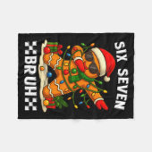 Couverture Polaire 67 Six Seven Bruh Funny Christmas Dabbing Gingerbr (Devant (Horizontal))