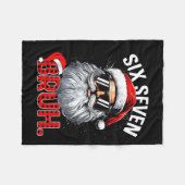 Couverture Polaire 67 Six Seven Bruh Funny Santa Bruh Plaid Christmas (Devant (Horizontal))