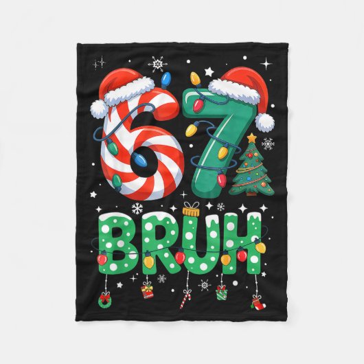Couverture Polaire 67 Six Seven Burh Funny Christmas 6 7 Meme Men Wom (Devant)