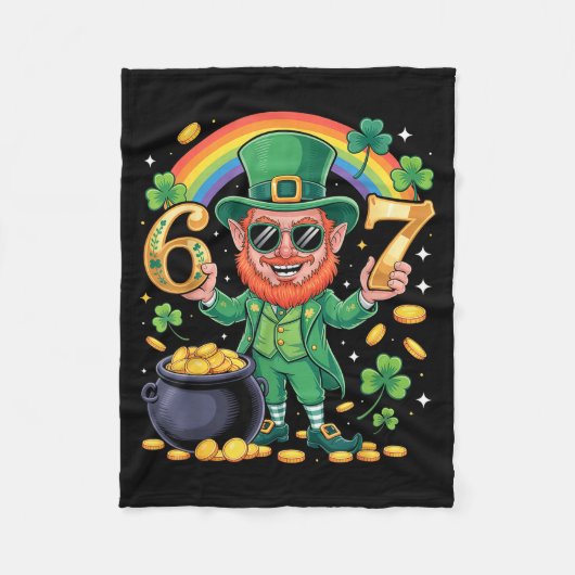Couverture Polaire 67 Six Seven Drôle 6 7 Mème Saint-Patrick Leprec (Devant)