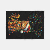 Couverture Polaire 67 Tabby Orange Cat Christmas Santa Hat Six Seven  (Devant (Horizontal))