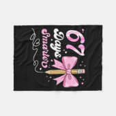 Couverture Polaire 67th Day Of School 67 Days Smarter Coquette Bow Te (Devant (Horizontal))