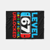 Couverture Polaire 67th Day Of School Gamer Level 67 Days Unlocked 6  (Devant (Horizontal))