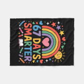 Couverture Polaire 67th Day Of School Meme 67 Days Smarter Rainbow Ki (Devant (Horizontal))
