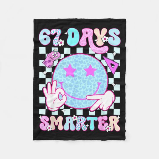 Couverture Polaire 67th Day Of School Shirt 67 Days Smarter Teacher B (Devant)