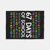 Couverture Polaire 67th Day Of School Teacher Kids 67 Math Numbers 10 (Devant (Horizontal))