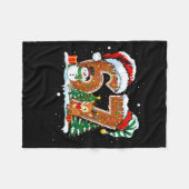 Couverture Polaire 6-7 Christmas Gingerbread Funny Snowman Reindeer 6 (Devant (Horizontal))