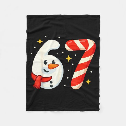 Couverture Polaire 6 7 Meme Christmas Shirt 67 Six Seven Snowman Boy  (Devant)