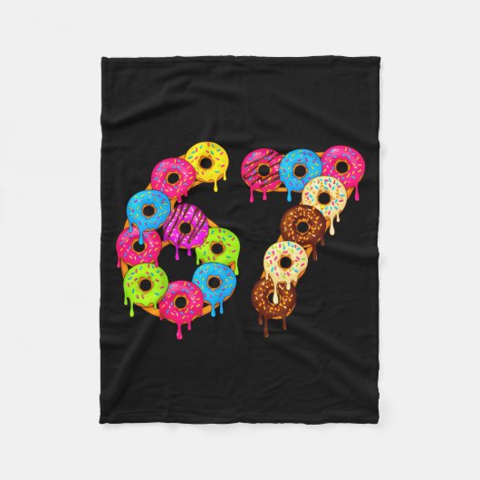 Couverture Polaire 6 7 Meme Matching Love Donuts 67 Pajamas Kids Six (Devant)