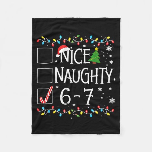 Couverture Polaire 6-7 Meme Nice Naughty 67 Christmas  (Devant)