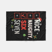 Couverture Polaire 6-7 Meme Nice Naughty 67 Christmas Brain Rot Funny (Devant (Horizontal))