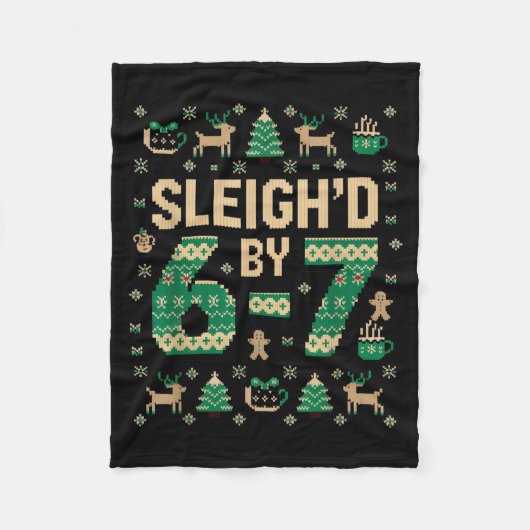 Couverture Polaire 6-7 Noël Pull Ugly Christmas Six Seven Xmas 67 Mem (Devant)