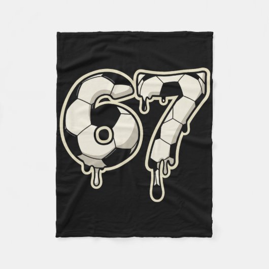 Couverture Polaire 6 7 Soccer Ll Drip Graphic Six Seven Meme (Devant)