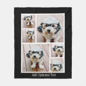 Couverture Polaire 6 Collage de photos Texte facultatif — arrière - p (Devant)