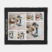 Couverture Polaire 6 Collage de photos Texte facultatif — arrière - p (Devant (Horizontal))