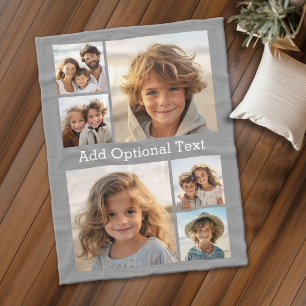 Couverture Polaire 6 Collage de photos Texte facultatif — CAN Edit