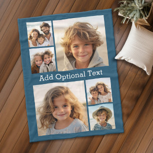 Couverture Polaire 6 Collage de photos Texte facultatif — CAN Edit
