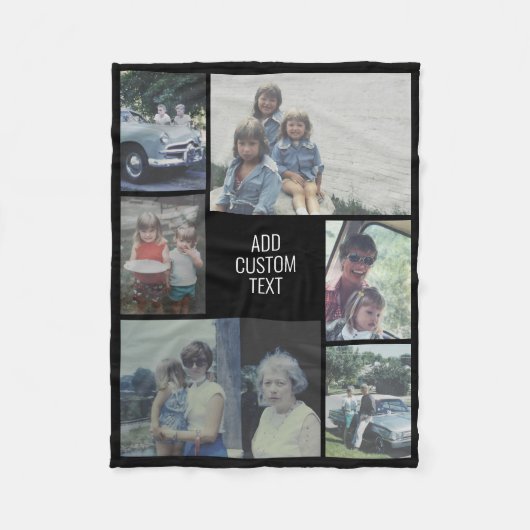 Couverture Polaire 6 photo collage - arrière - plan noir - texte blan (Devant)