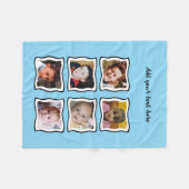 Couverture Polaire 6 photo collage blue (Devant (Horizontal))