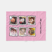Couverture Polaire 6 photo collage pink (Devant (Horizontal))