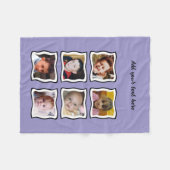 Couverture Polaire 6 photo collage purple (Devant (Horizontal))