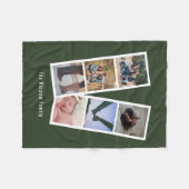 Couverture Polaire 6 Style Booth Photo Personnalisé Army Green (Devant (Horizontal))
