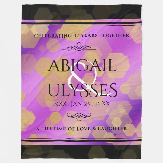 Couverture Polaire 6e 33e 47e 48e anniversaire du Mariage Améthyste (Devant)