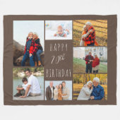 Couverture Polaire 70e anniversaire 7 photo Collage Brown polaire cou (Devant (Horizontal))
