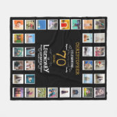 Couverture Polaire 70e anniversaire Black Gold Legendary Photo (Devant (Horizontal))