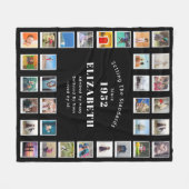 Couverture Polaire 70e anniversaire Photo Collage Maman (Devant (Horizontal))