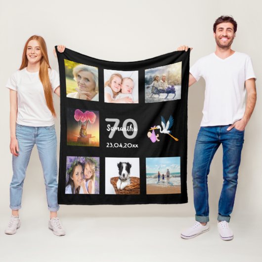Couverture Polaire 70e anniversaire photo collage noir (En situation)